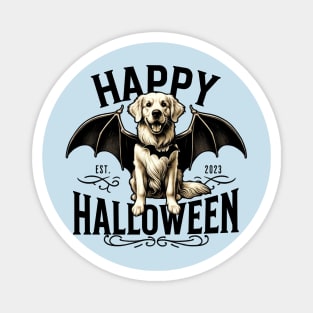 Golden Retriever Halloween Vampire Magnet